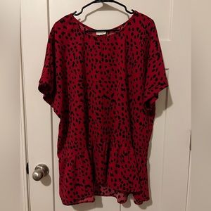 Red and Black Boutique Top